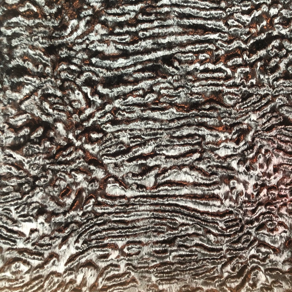 topshop- black fur ribbed pattern lined mock neck - Picture 2 of 8